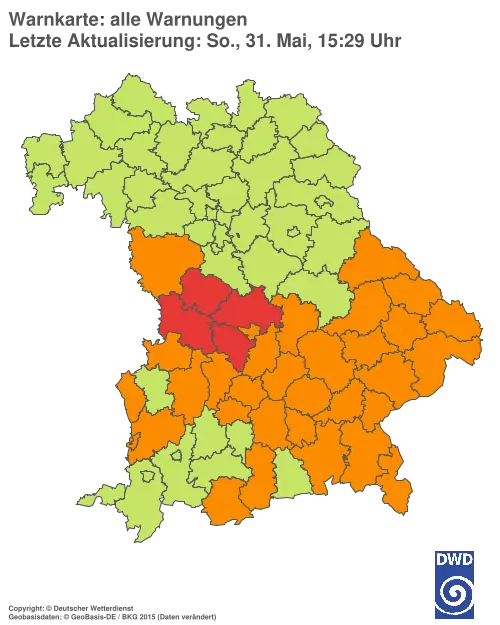 Aktuelle Wetterwarnungen für %region%