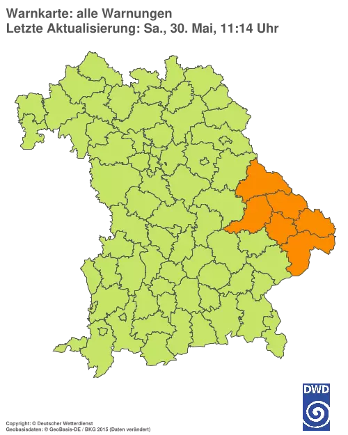 Aktuelle Wetterwarnungen für %region%